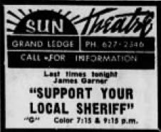 Sun Theatre - AD JUNE 10 1969
